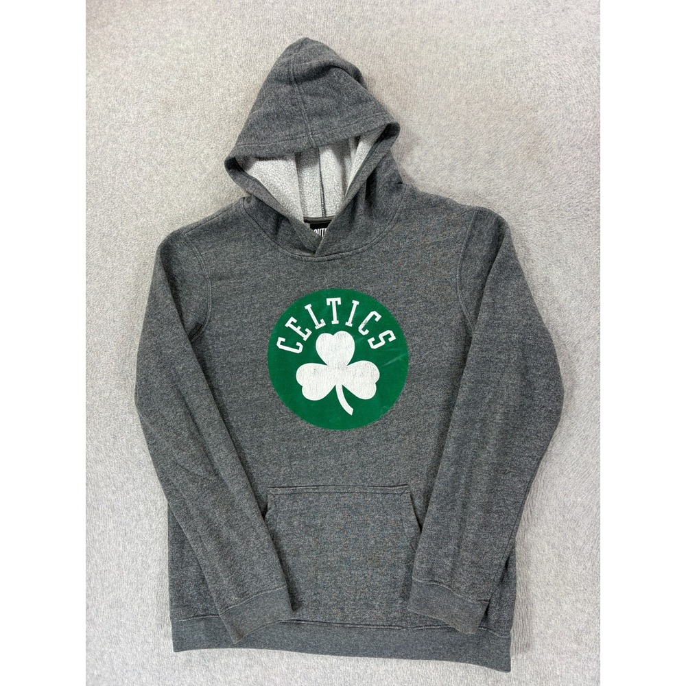 Boston Celtics‎ Screened Logo Campus Hoodie Sweatshirt (Youth XL) Gray